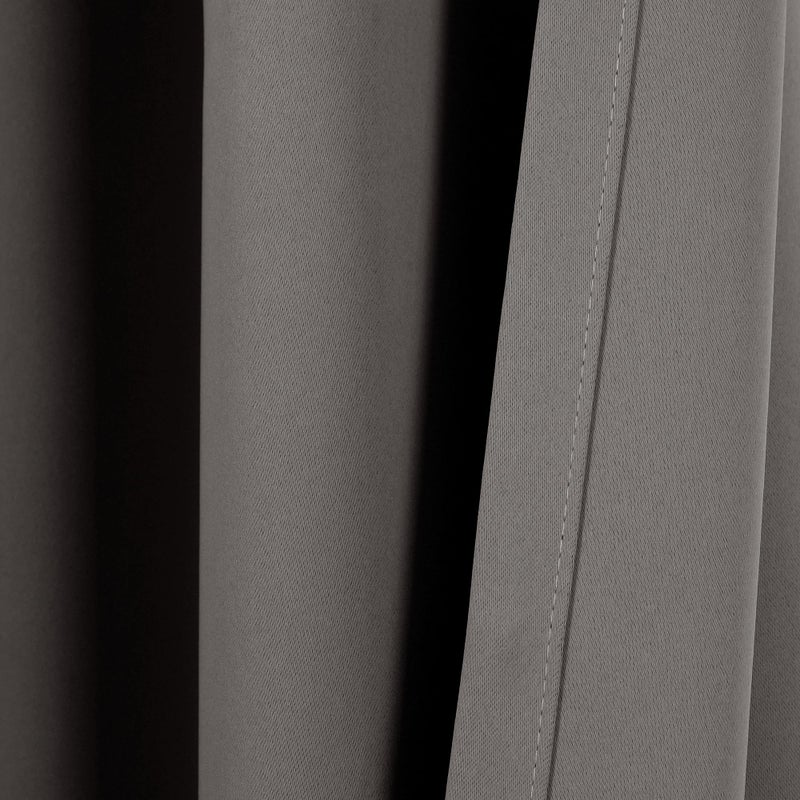 Lush Decor Insulated Grommet Blackout Window Curtain Panels, Pair, 52" W x 120" L, Dark Gray - Classic Modern Design - 120 Inch Curtains - Extra Long Curtains For Living Room, Bedroom, Or Dining Room - Image 3